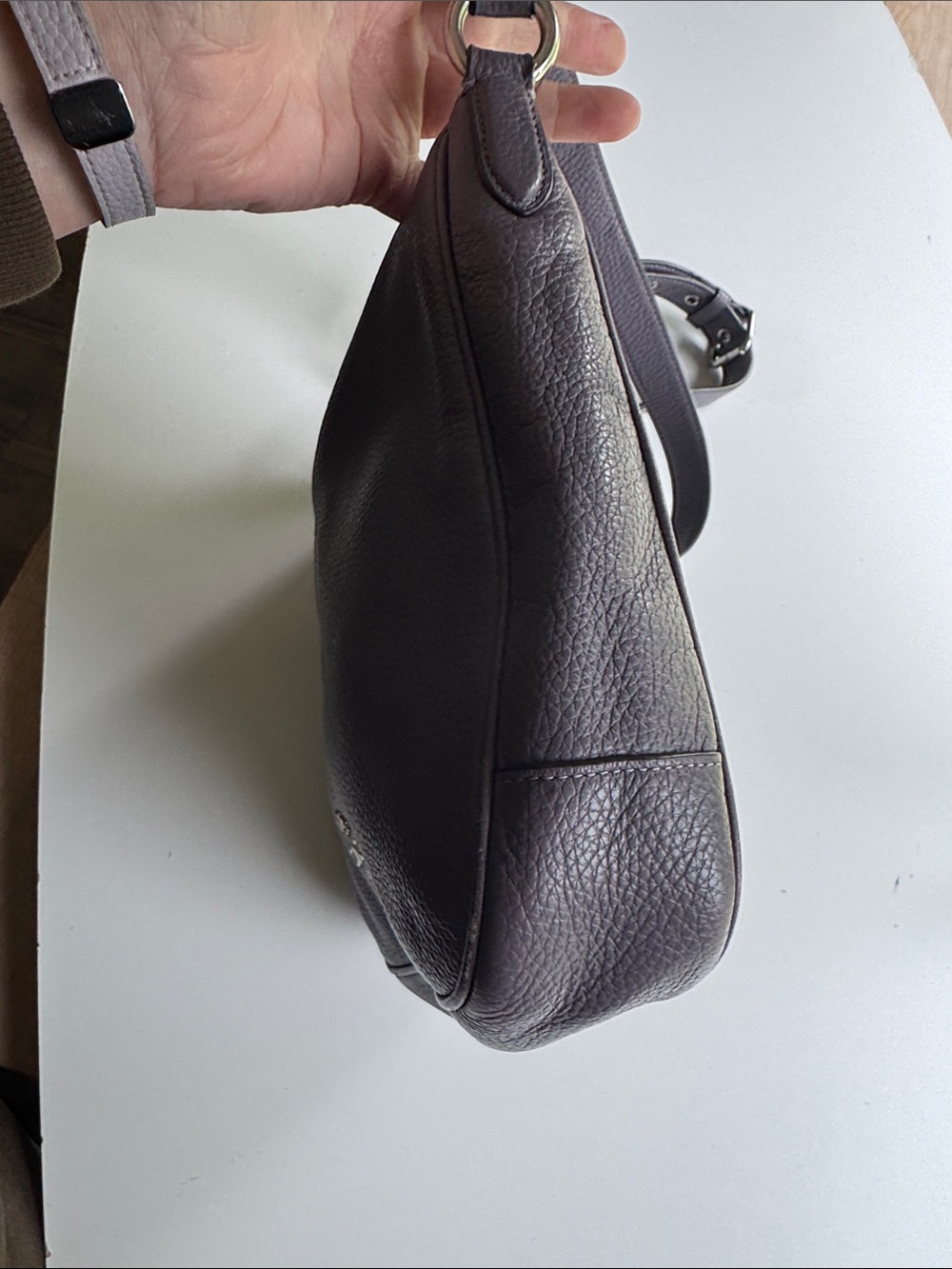 Coach Lavender Purple Leather Ellie File Crossbody Shoulder Bag Silver Hardware - Picture 5 of 15